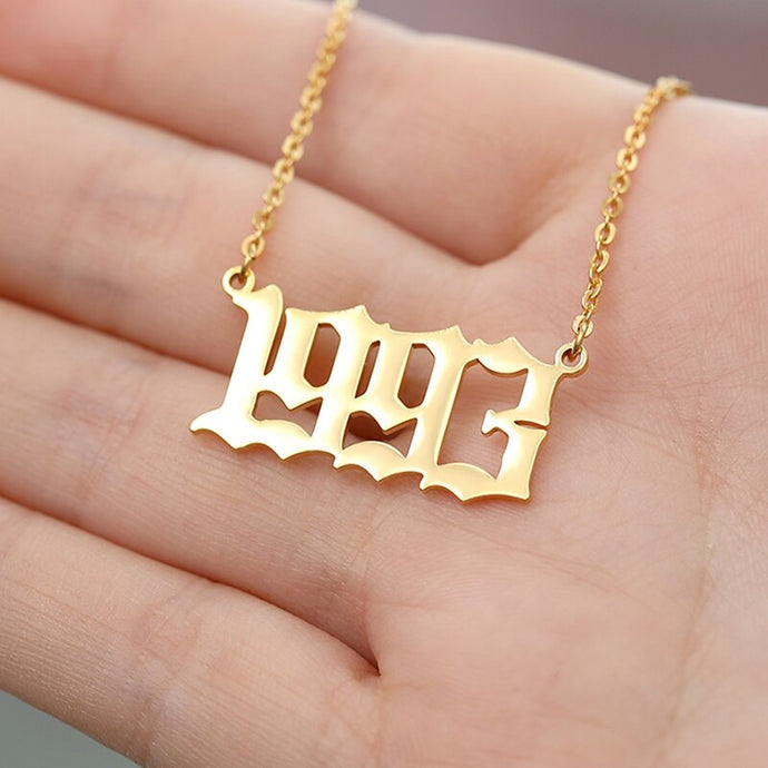 Number-necklace-gold