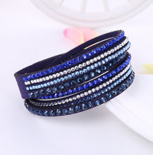 Load image into Gallery viewer, New Leather Rhinestone Bracelet