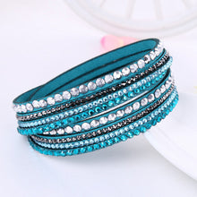 Load image into Gallery viewer, New Leather Rhinestone Bracelet