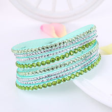 Load image into Gallery viewer, New Leather Rhinestone Bracelet