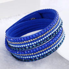 Load image into Gallery viewer, New Leather Rhinestone Bracelet