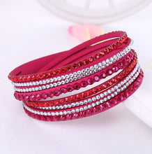 Load image into Gallery viewer, New Leather Rhinestone Bracelet