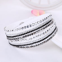 Load image into Gallery viewer, New Leather Rhinestone Bracelet